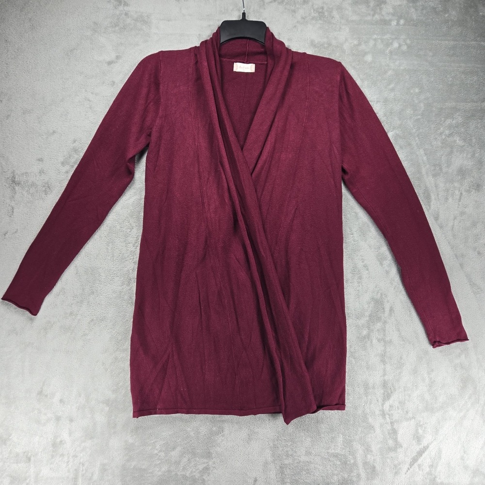 Altar'd State Sweater Women's Medium/Large Wine Maroon Open Front‎ Cardigan